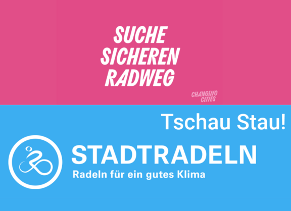 Suche sicheren Radweg! von changing Cities Stadtradeln - Tschau Stau .- Radeln für ein gutes Klima.